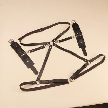 Cuir Cuisse Menottes Sangle
