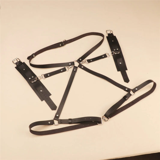 Cuir Cuisse Menottes Sangle